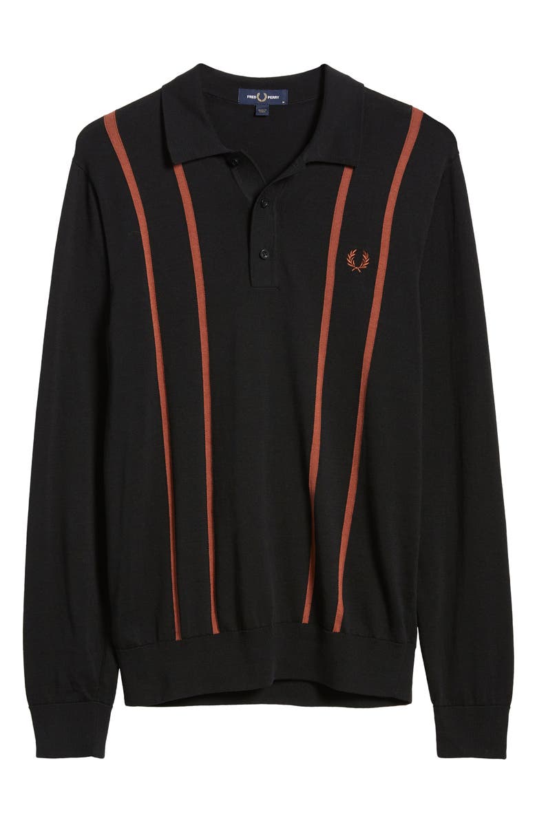 Fred Perry Vertical Stripe Long Sleeve Polo, Alternate, color, 