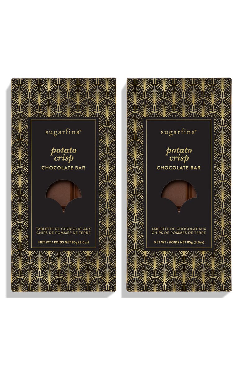 sugarfina Set of 2 Potato Crisp Chocolate Bars, Main, color, 