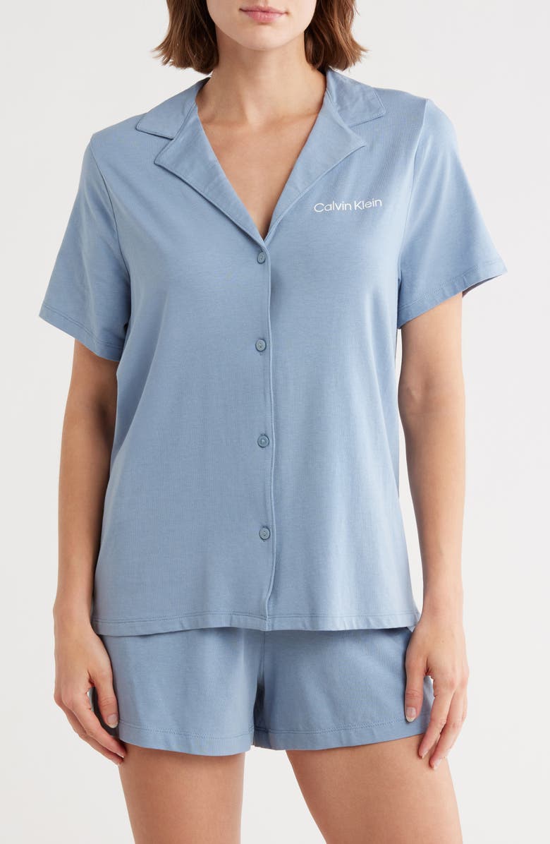 Calvin Klein Short Pajamas, Main, color, Faded Denim