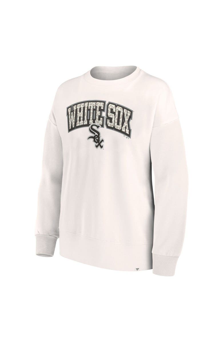 FANATICS Women's Fanatics Branded Cream Chicago White Sox Leopard Pullover Sweatshirt, Alternate, color, Cream