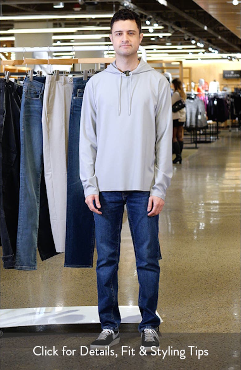 Hoppin Ribbed Stretch Hooded Pullover, sales video thumbnail