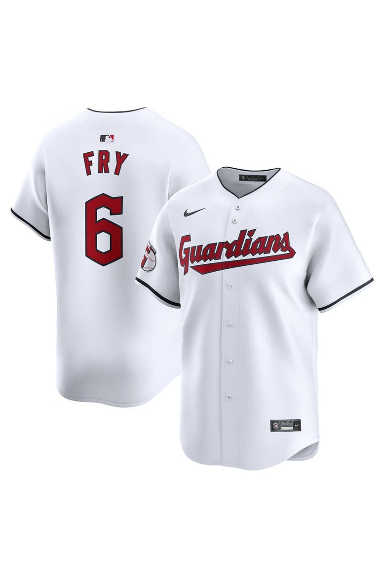 Men's Nike David Fry White Cleveland Guardians Home Limited Player Jersey, Alternate, color, White