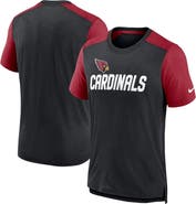 Nike Men's Nike Heathered Black/Heathered Cardinal Arizona Cardinals Color Block Team Name T-Shirt
