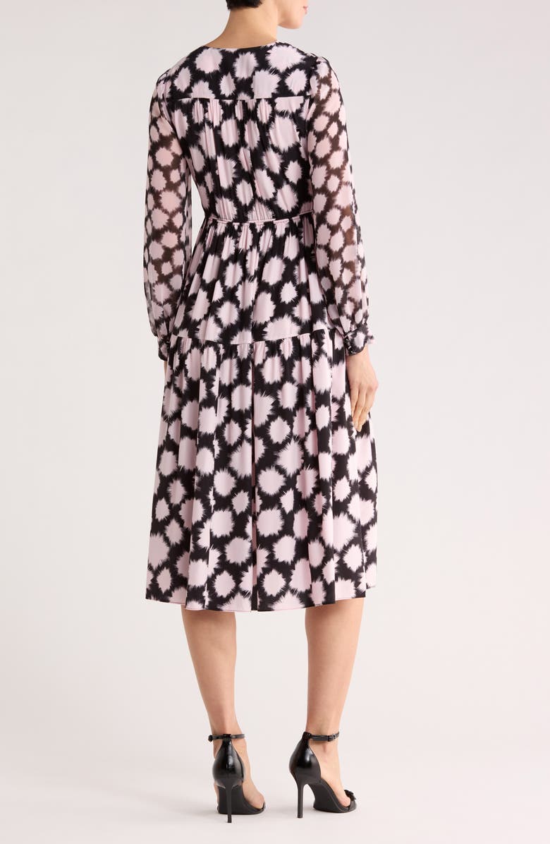 DVF Akiva Long Sleeve Dress, Alternate, color, Tutus Pink Med/ Tutus Pink Sm