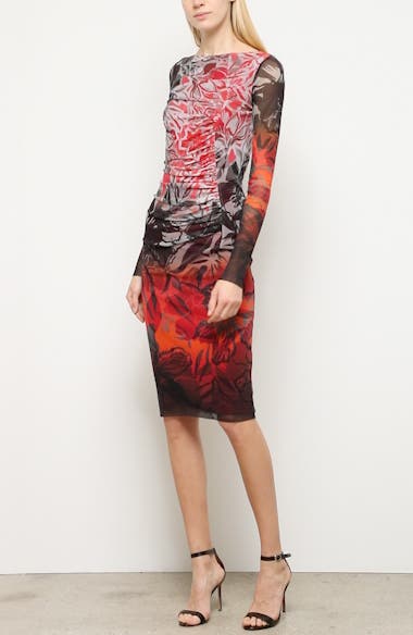 Fuzzi Dgrad Floral Long Sleeve Ruched Dress | Nordstrom Fuzzi Dgrad Floral Long Sleeve Ruched Dress | Nordstrom