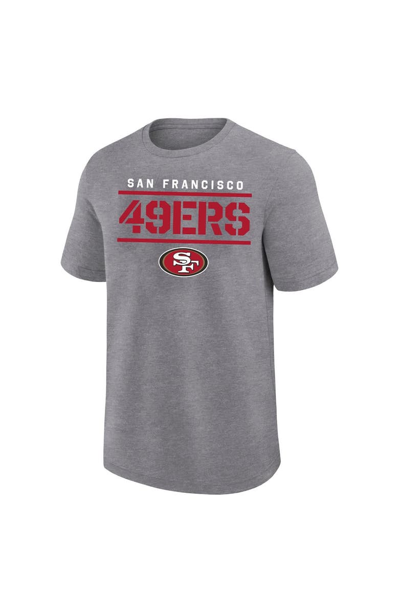FANATICS Men's Fanatics Heather Gray San Francisco 49ers Big & Tall Top Notch T-Shirt, Alternate, color, Heather Gray