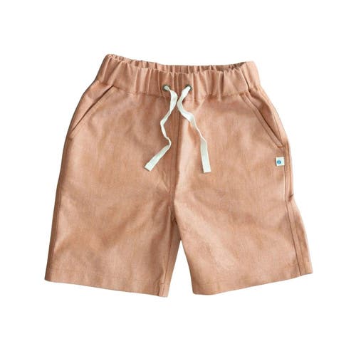 Jackalo Jules Shorts In Orange Chambray