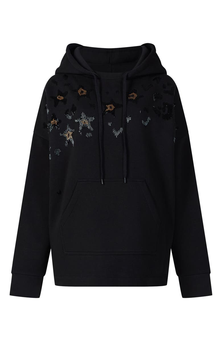 AllSaints Celia Etie Beaded Cotton Blend Hoodie, Alternate, color, 
