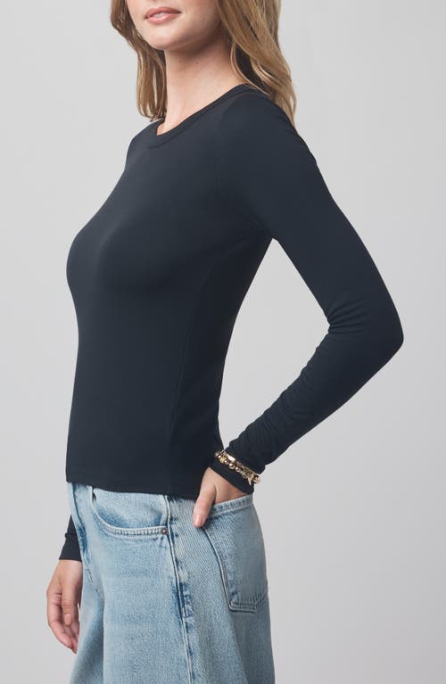 Splendid X @cellajaneblog Long Sleeve Layering T-shirt In Black