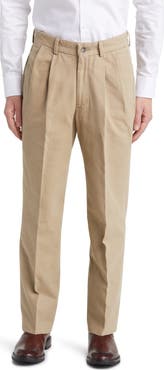 Berle Charleston Pleated Canvas Chinos