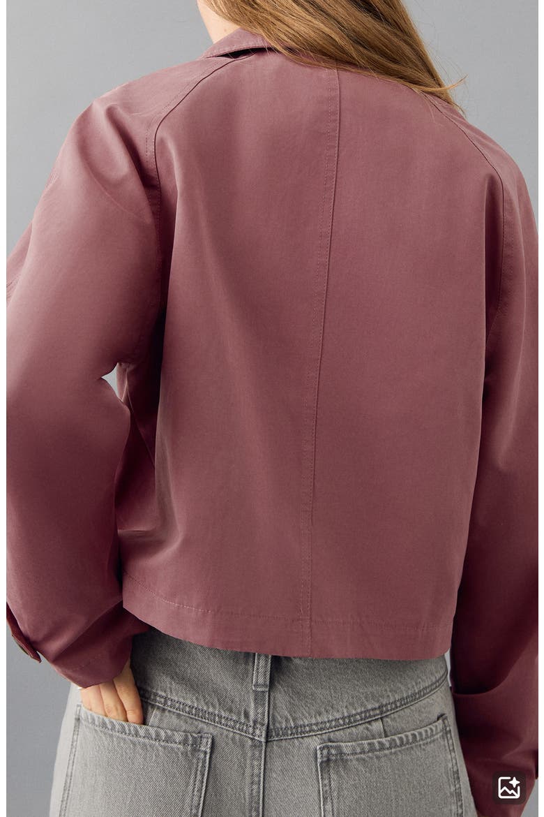 Double Breasted Crop Jacket, Alternate, color, PINK