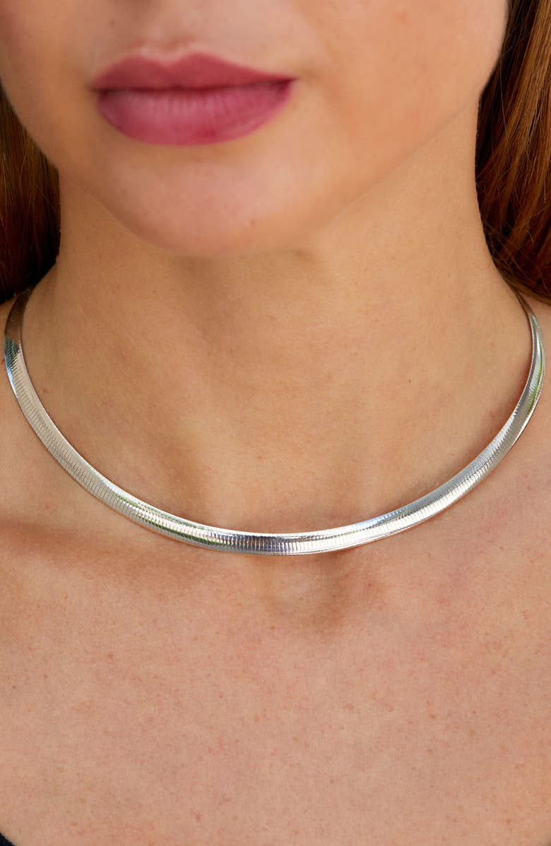 SAVVY CIE JEWELS Reversible Omega Chain Necklace, Alternate, color, Yellow