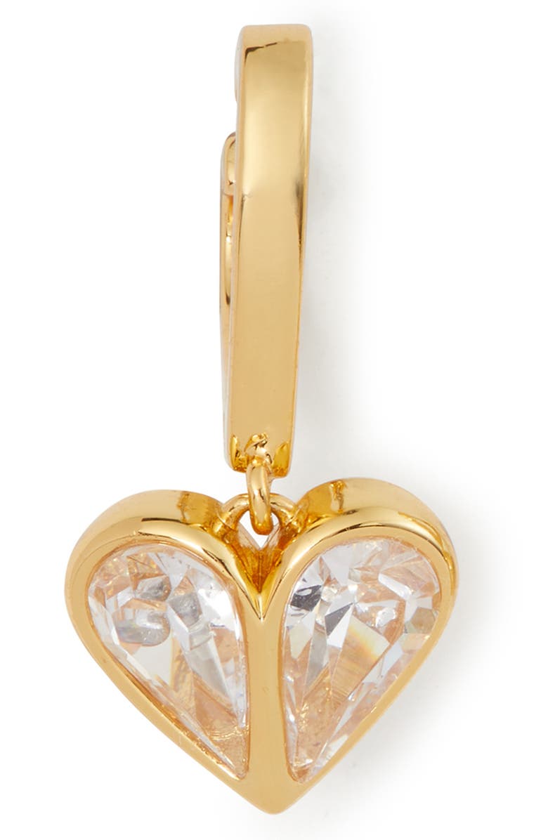 Kate Spade New York stone heart huggie earrings, Alternate, color,