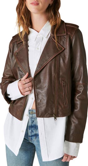 Lucky Brand Leather Moto Jacket | Nordstrom