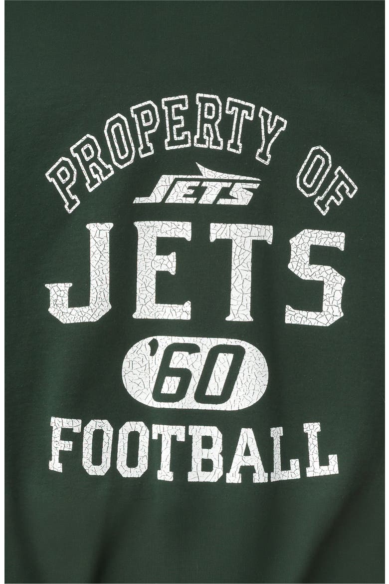 Jets Property Crewneck Cotton Blend Sweatshirt, Alternate, color, DARK GREEN