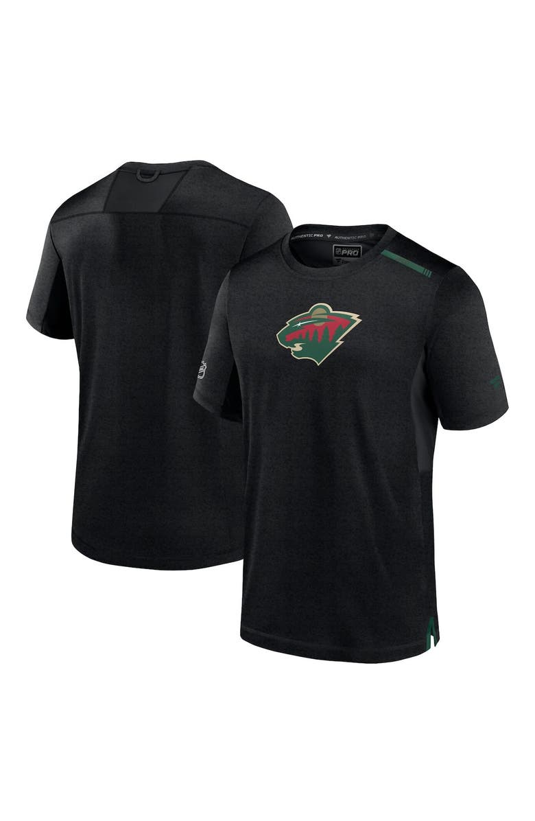 FANATICS Men's Fanatics Branded Black Minnesota Wild Authentic Pro Performance T-Shirt, Alternate, color,