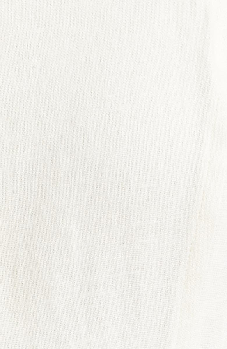 Anne Klein Sleeveless Linen Blend Midi Dress, Alternate, color, White Dove
