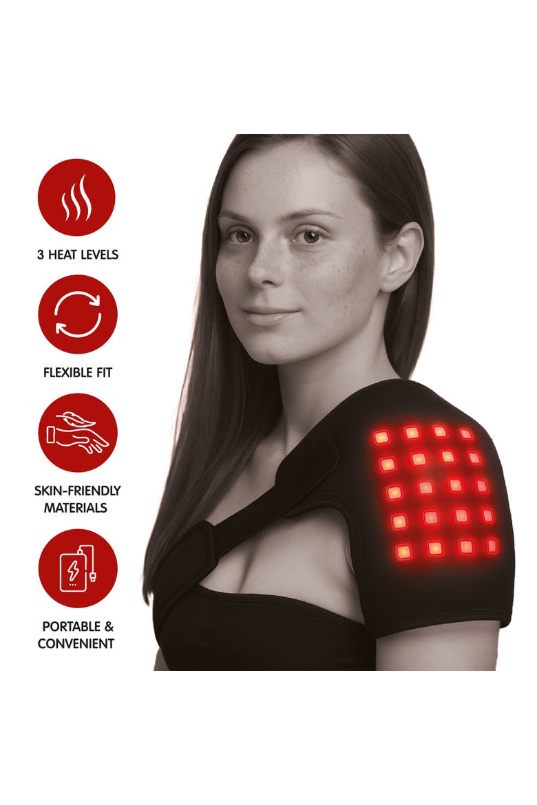 Red Light Knee Pads, Massage Gun & Foot Spa, Alternate, color, Black