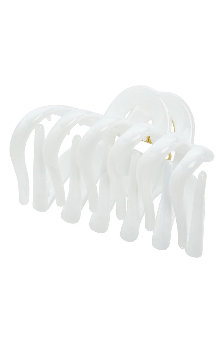 L. Erickson Odelia Claw Clip, Main, color, White