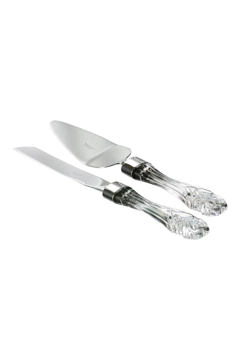 'Wedding' Lead Crystal Cake Knife & Server, Main, color, CLEAR