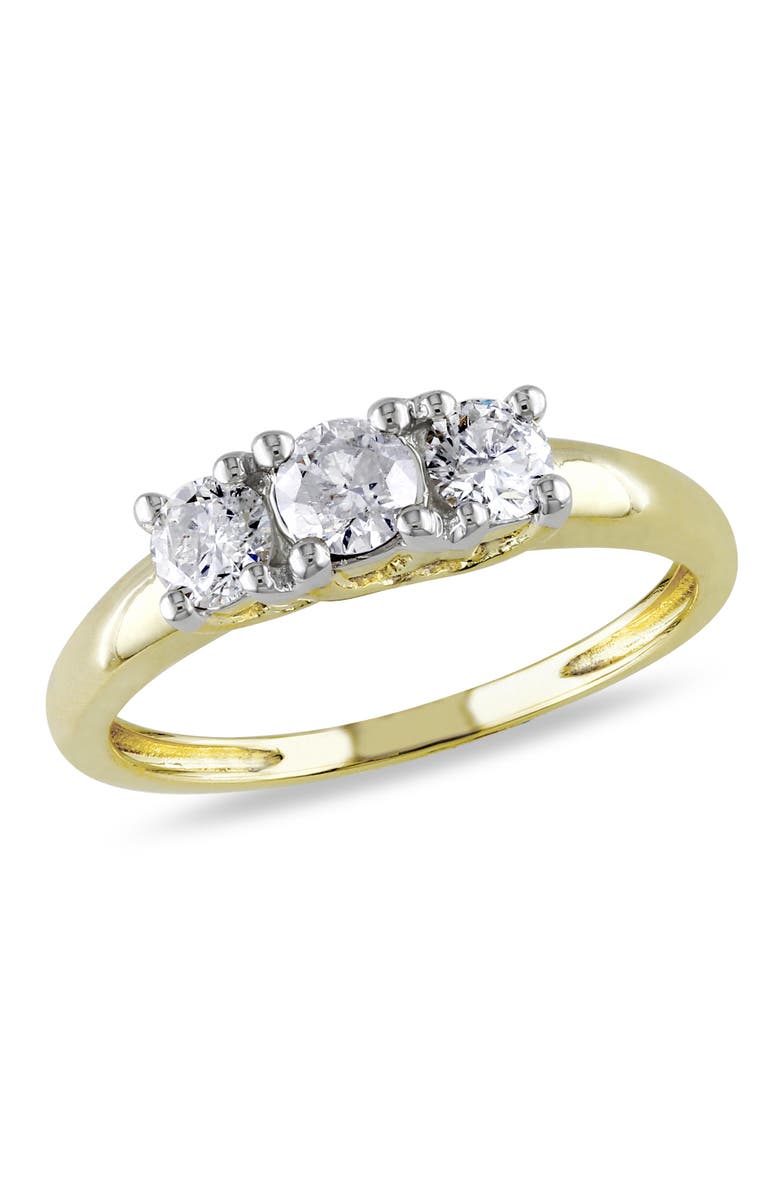 Julianna B. 1/2 CTTW Diamond 3-Stone Ring 14k Gold, Main, color,
