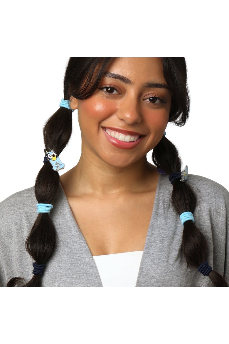 Hair Ties Pack of 15 Official License, Elastic Bands for Hair, Alternate, color, Blue