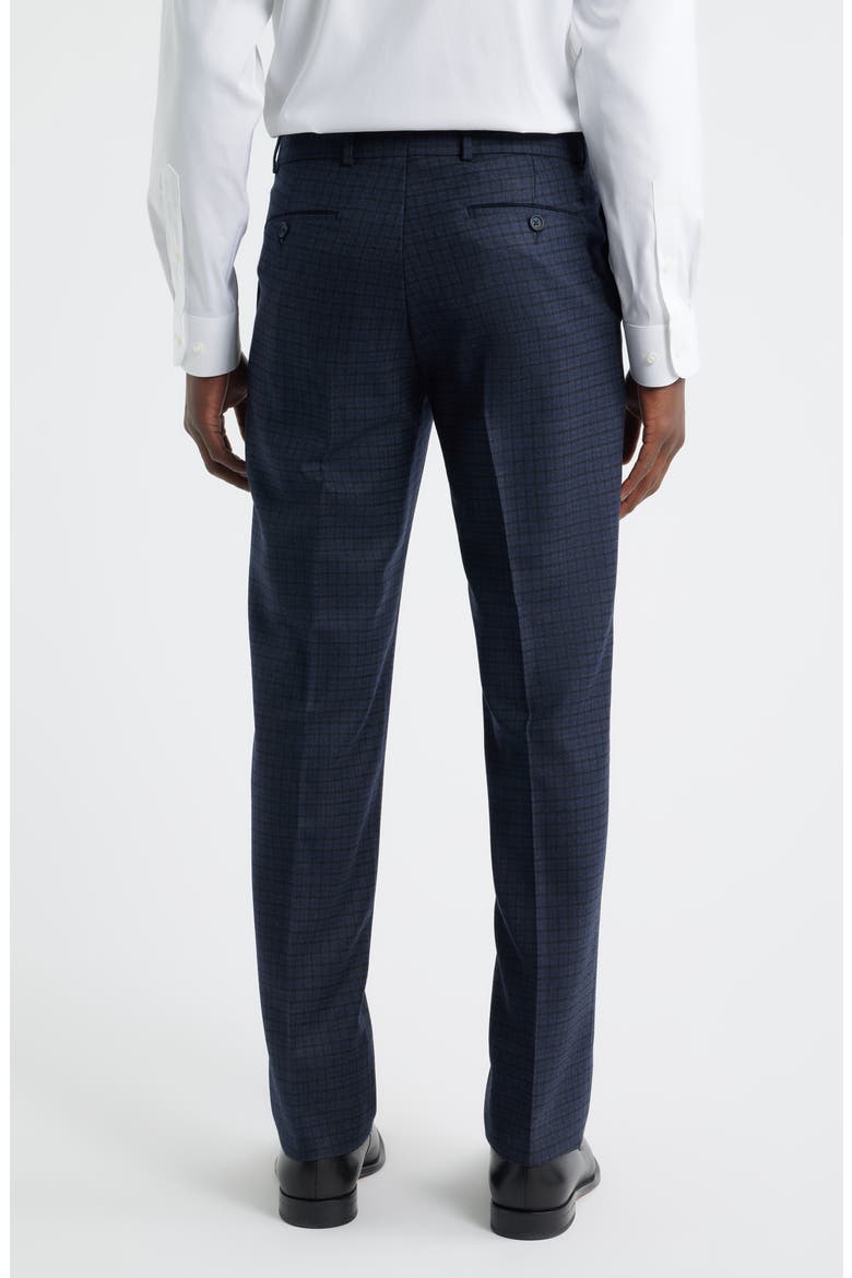 Multicolor Check Wool Dress Pants, Alternate, color, NAVY