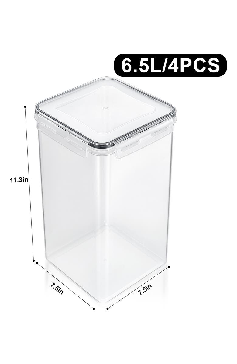 SORBUS 4-Pack Airtight Dry Food Storage Containers, Alternate, color, Clear