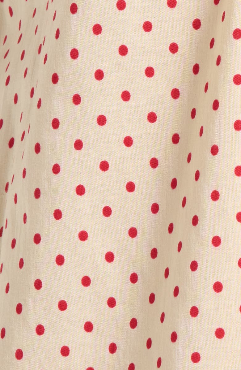 Reformation Hazel Eyelet Organic Cotton Blend Pajamas, Alternate, color, Marilyn Dot