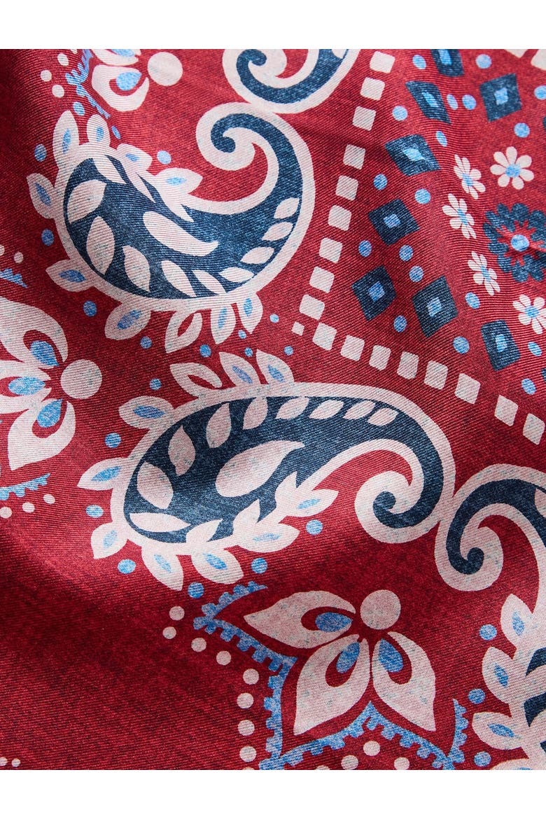 Harmon Reversible Floral Paisley Neckerchief, Alternate, color, Red