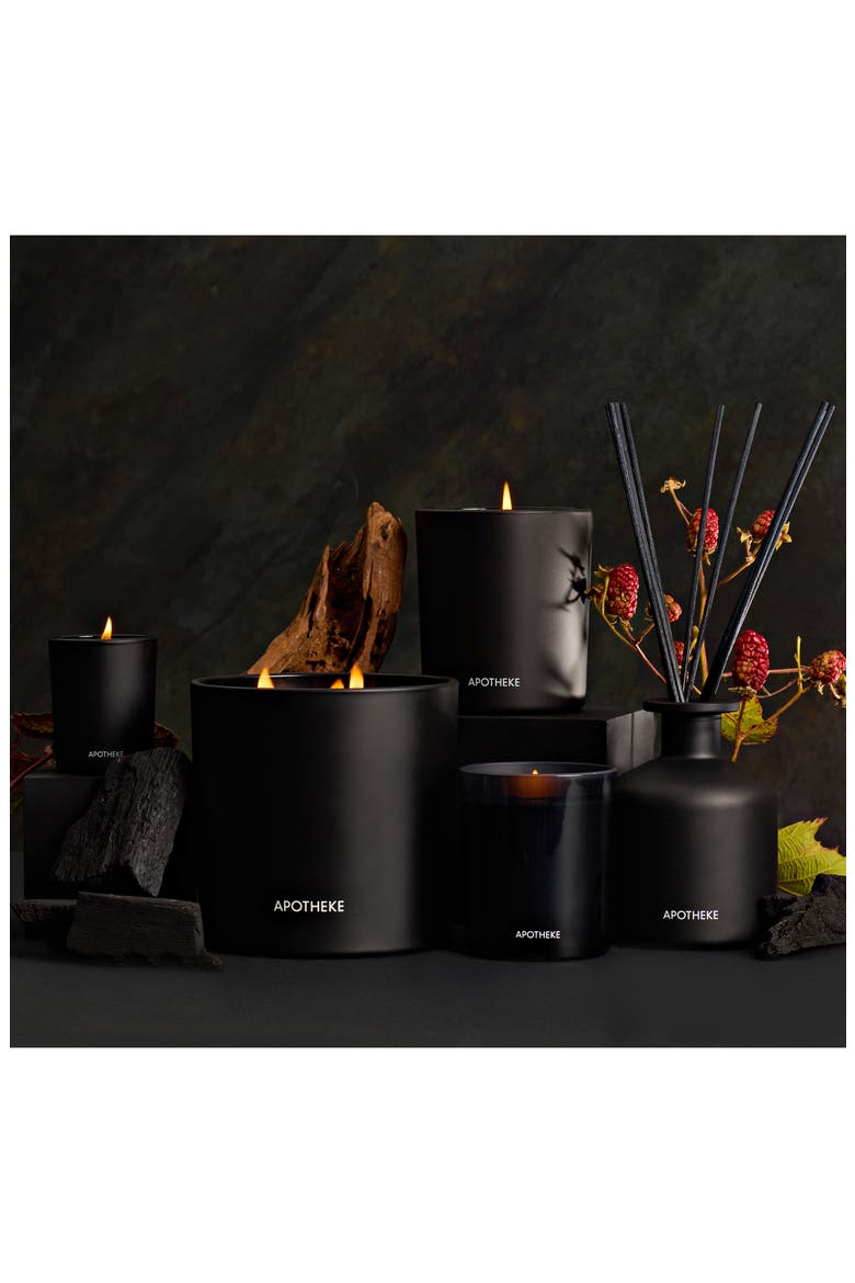 Charcoal Petite Scented Candle, Alternate, color, BLACK