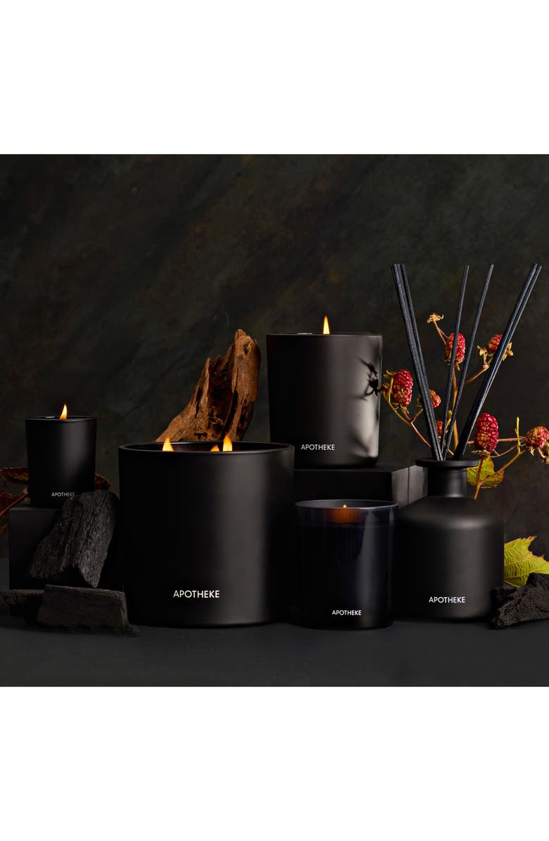 APOTHEKE Charcoal Petite Scented Candle, Alternate, color, Black