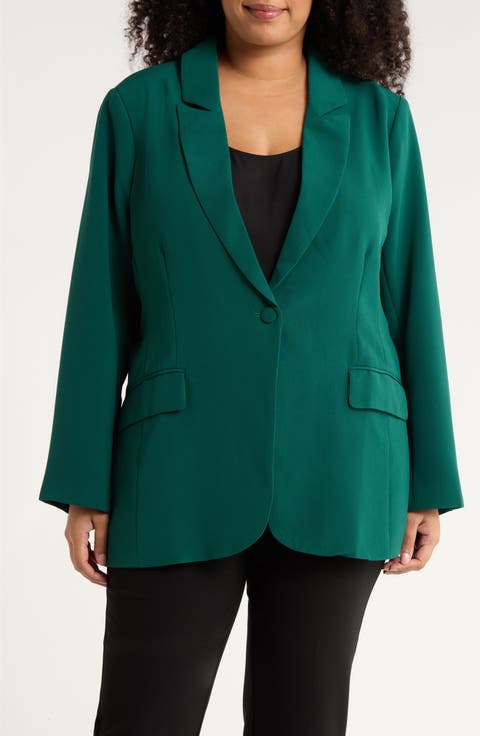 Chelsea One-Button Blazer (Plus)