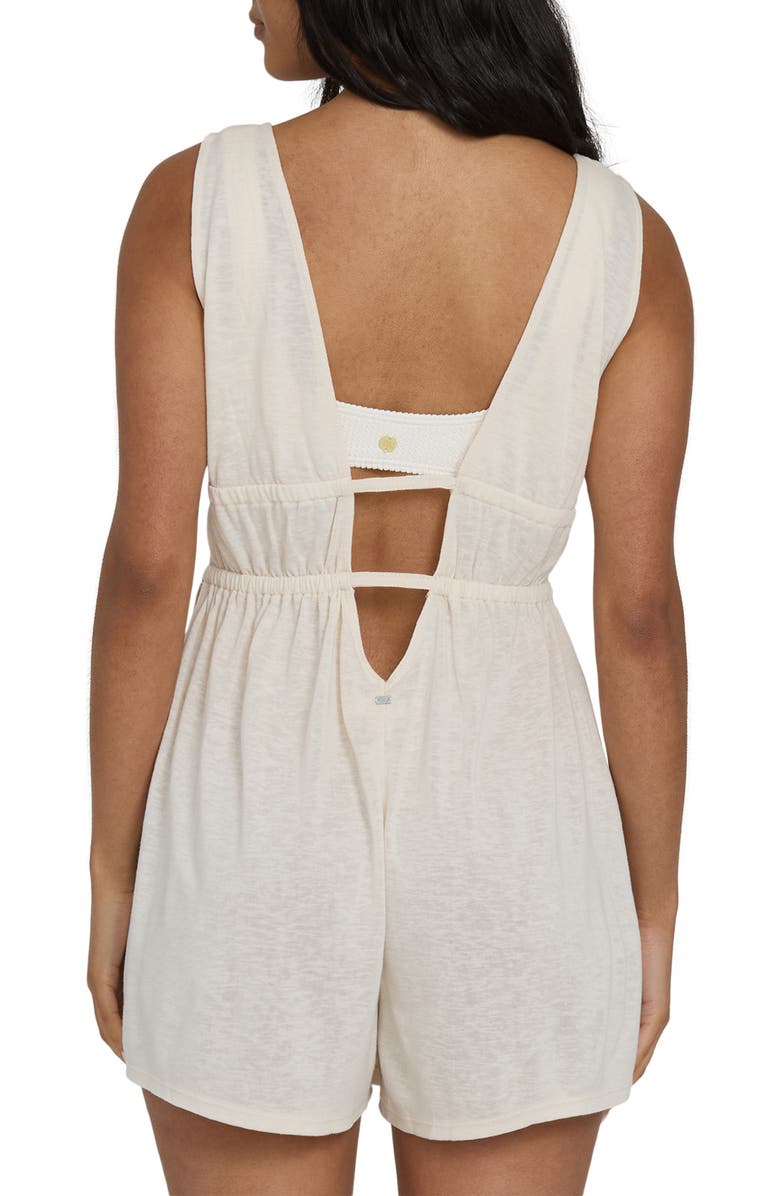 Billabong Golden Sun Cover-Up Romper, Alternate, color, White Cap
