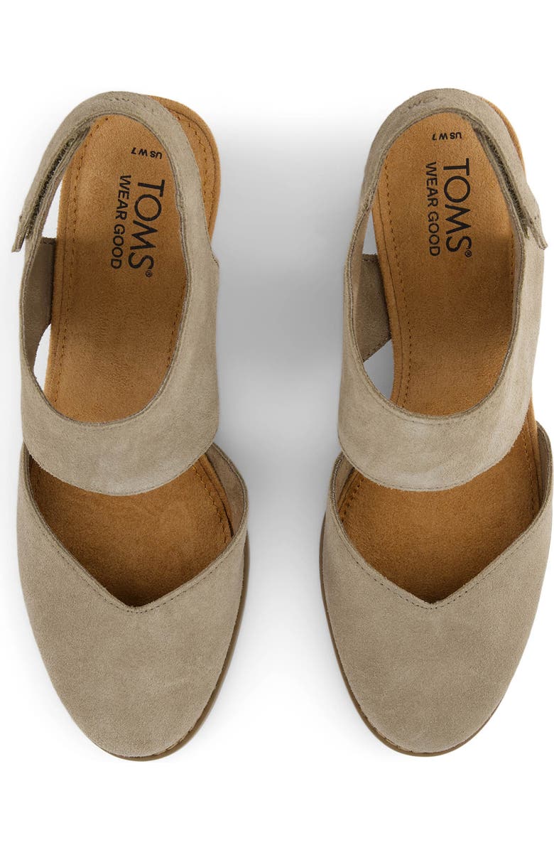 TOMS Maison Wedge Sandal, Alternate, color, Natural