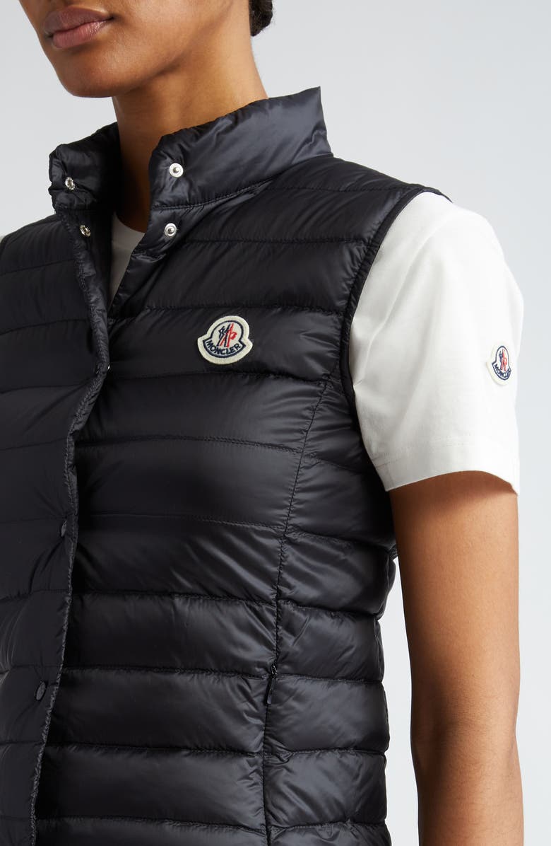 Moncler Liane Quilted Down Puffer Vest, Alternate, color, Black