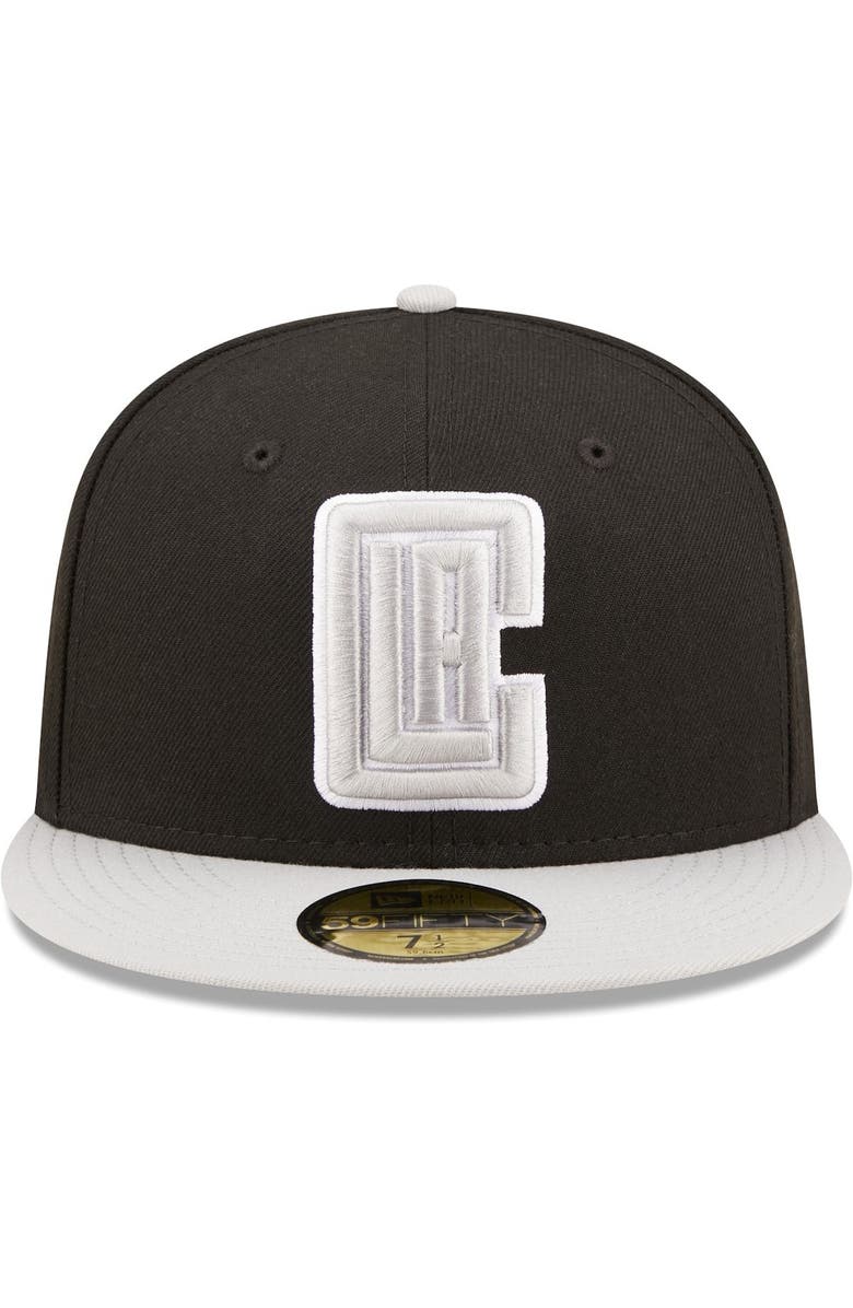 New Era Men's New Era Black/Gray LA Clippers Two-Tone Color Pack 59FIFTY Fitted Hat, Alternate, color, 