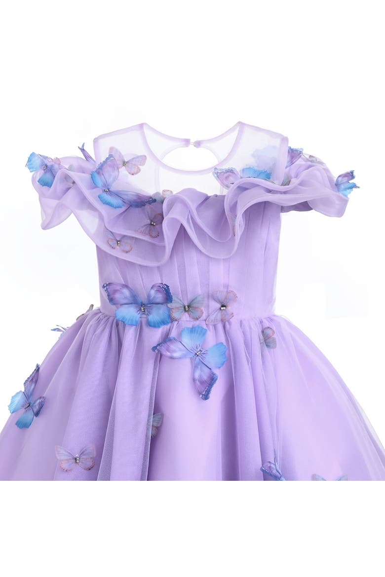 Zelia Butterfly Gown, Alternate, color, Purple
