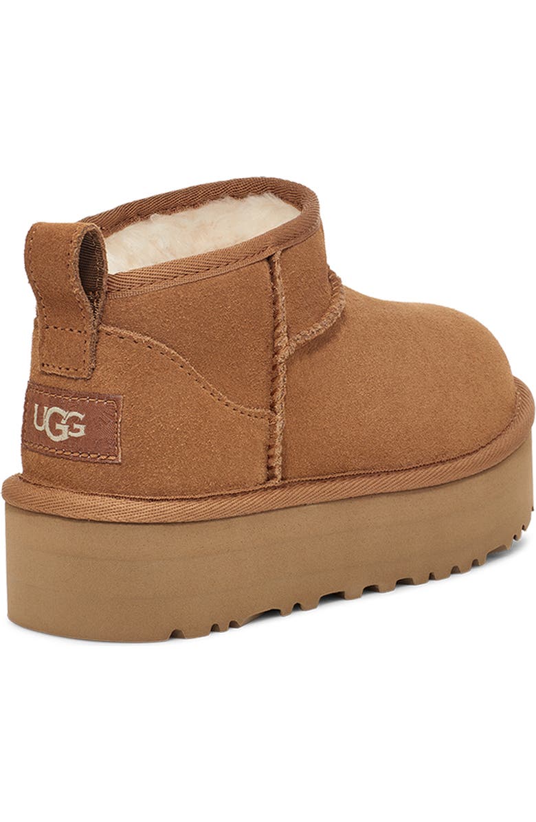 UGG<sup>®</sup> Kids' Classic Ultra Mini Platform Boot, Alternate, color, Chestnut/Chestnut