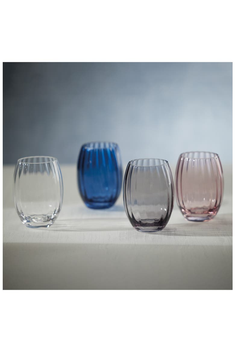 Malden Optic Set of 4 Stemless Glasses, Alternate, color, GRAY