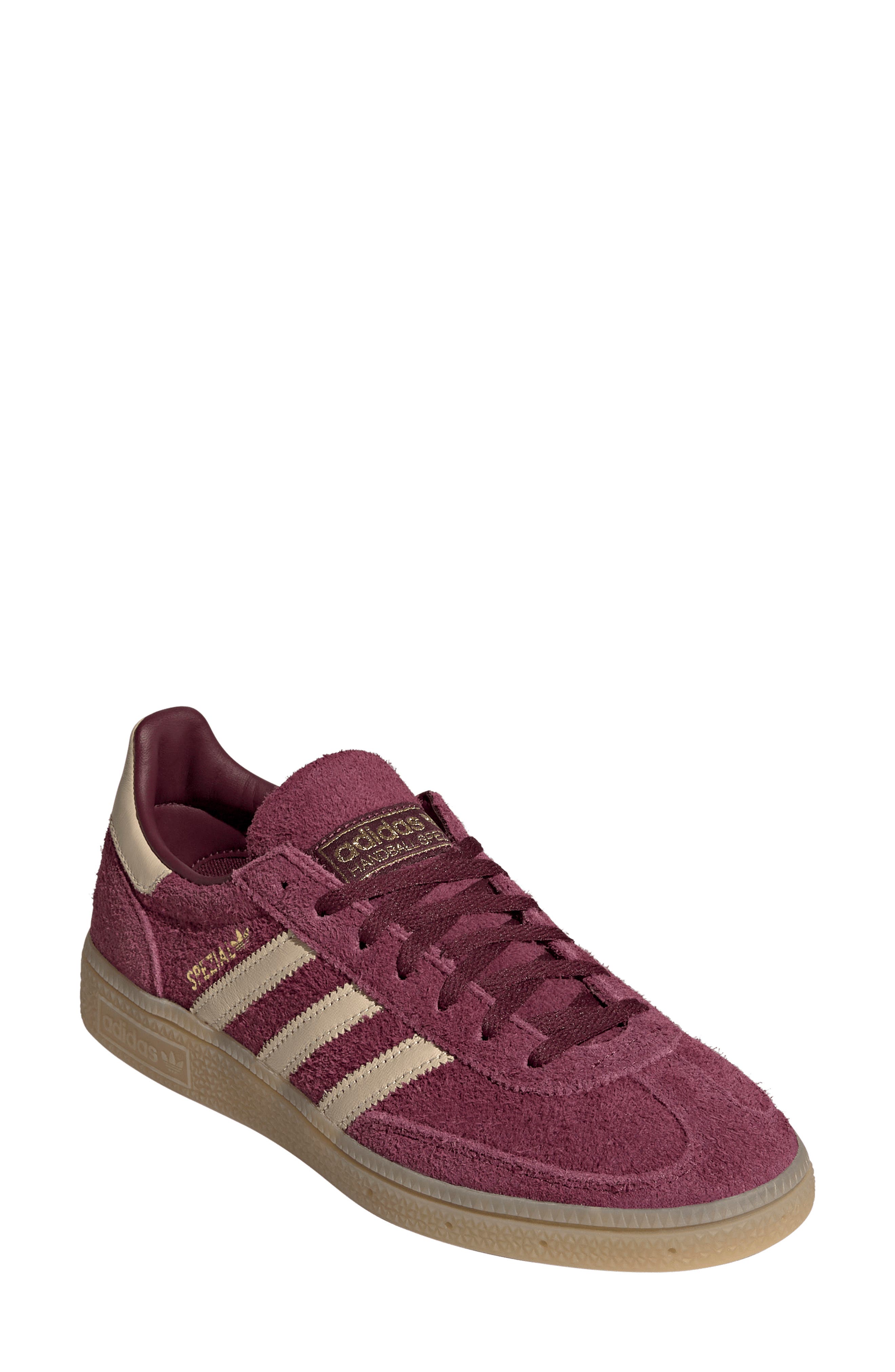 adidas Handball Spezial Sneaker, Main, color, Maroon/ Vanilla/ Gold