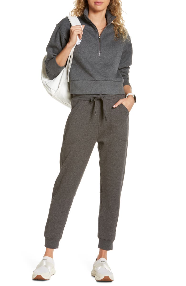 Zella Cara Lite Half Zip Crop Sweatshirt, Alternate, color,