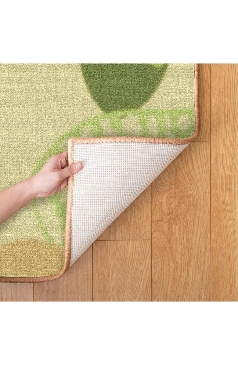 Kaplan Early Learning Company Sense of Place Green Leaf Carpet - 6' X 9', Alternate, color, Green