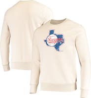 Majestic Threads Men's Majestic Threads Oatmeal Texas Rangers Fleece Pullover Sweatshirt
