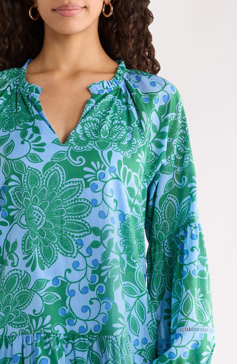 SUGARLIPS Tressa Floral Long Sleeve Cotton Dress, Alternate, color, 