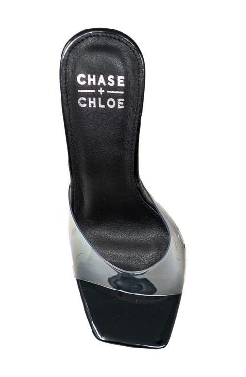 Chase & Chloe Chase And Chloe Lucite Wedge Heel Sandal