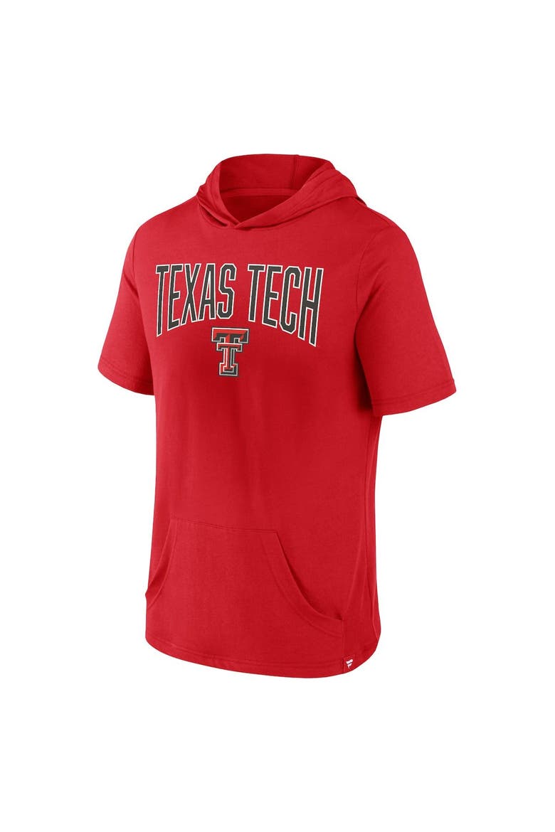 Men's Fanatics Branded Red Texas Tech Red Raiders Outline Lower Arch Hoodie T-Shirt, Alternate, color, Red