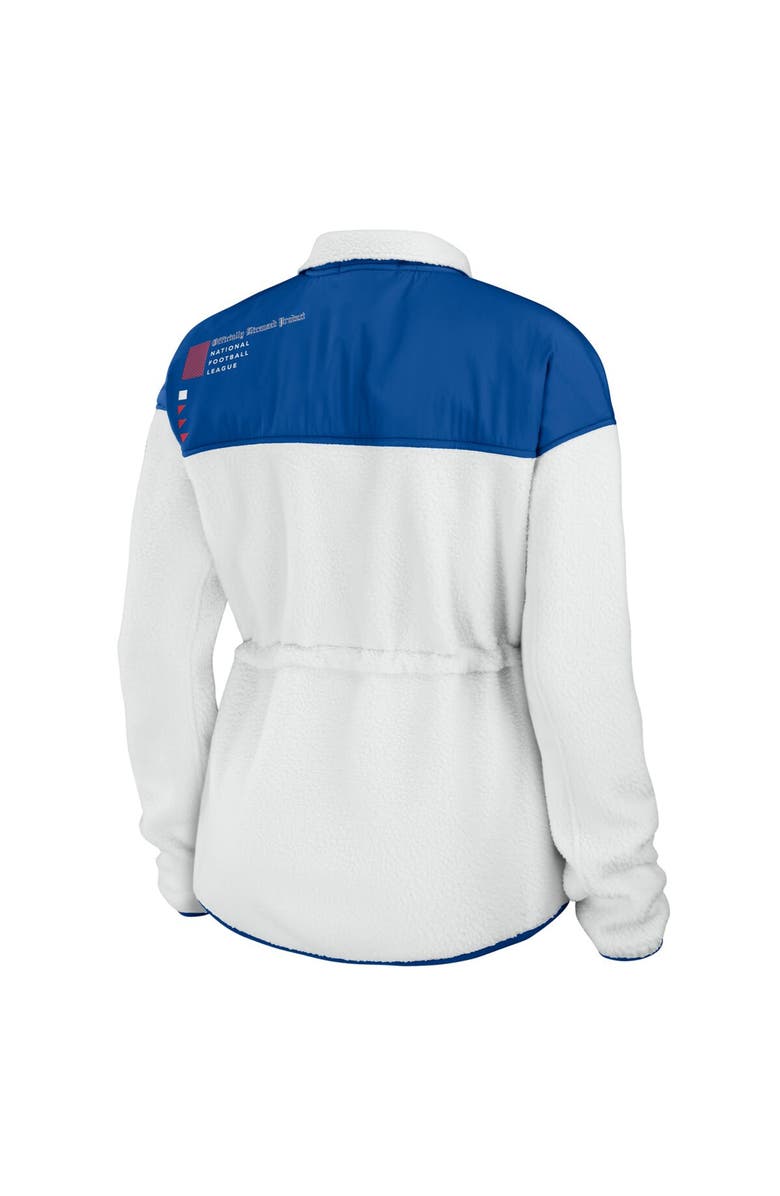 WEAR by Erin Andrews Women's WEAR by Erin Andrews  White/Royal Buffalo Bills Color-Block Polar Fleece Full-Zip Jacket, Alternate, color, 