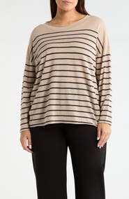 Eileen Fisher Organic Linen & Organic Cotton Crewneck Sweater