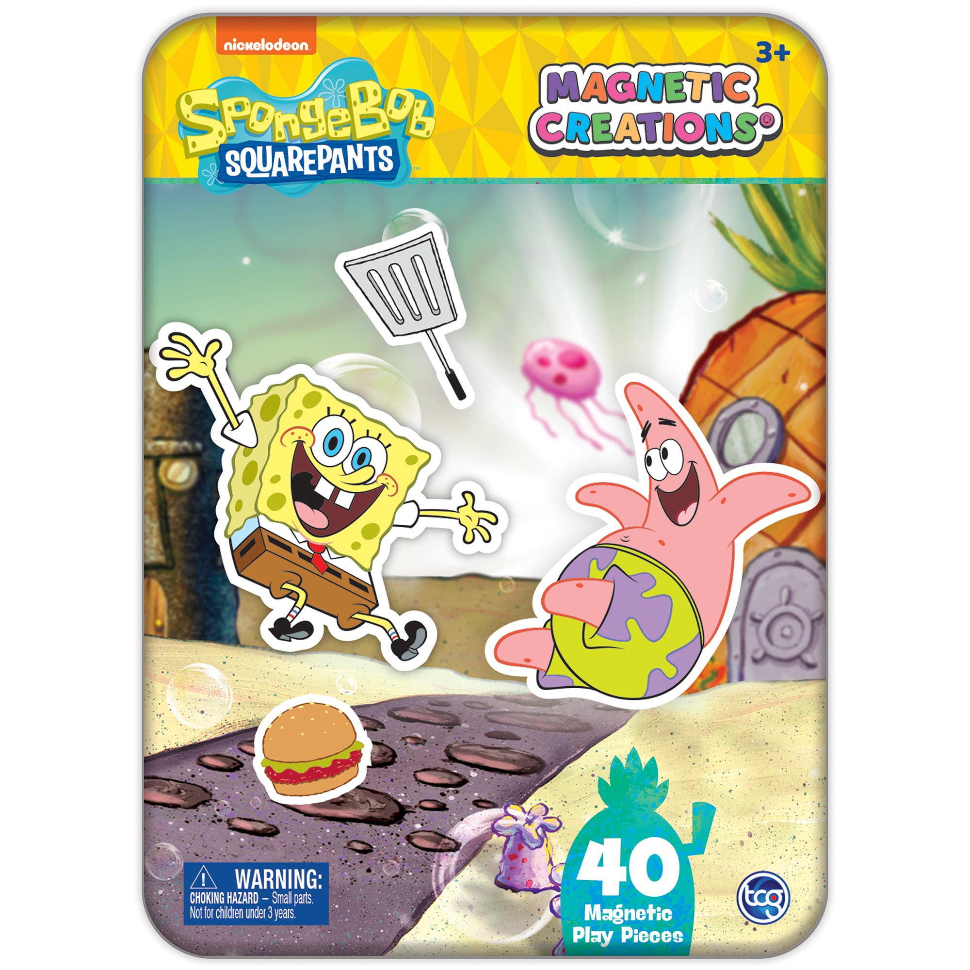 Magnetic Creations Spongebob Creative Storytelling Playset, Ages 3+ in Multicolored 